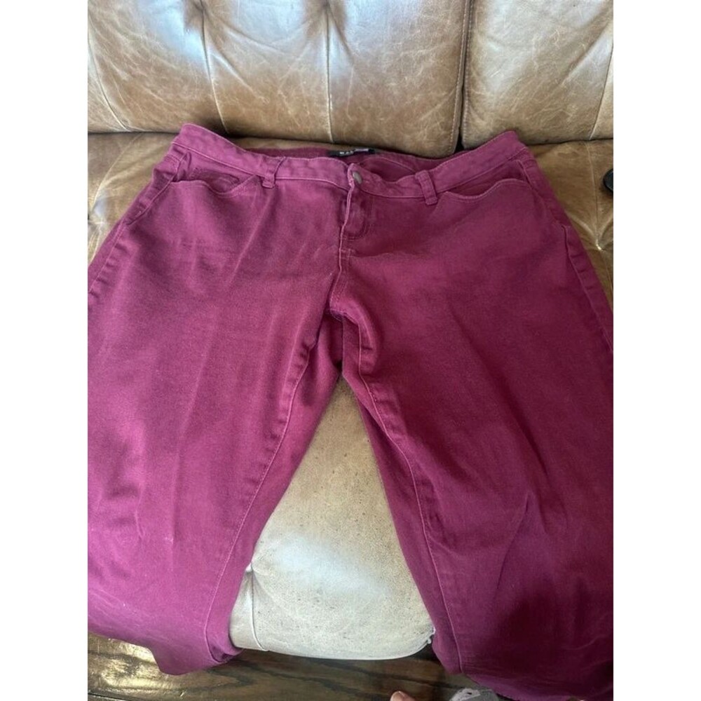 Burgundy Wax Jeans Size 14